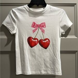 White Edikted with Red Cherry Design